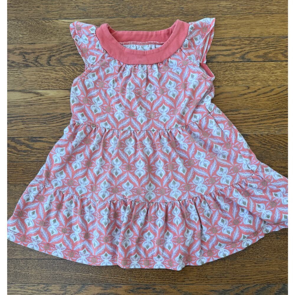 Tea Collection Girls' Pink Patterned Dress Size 3